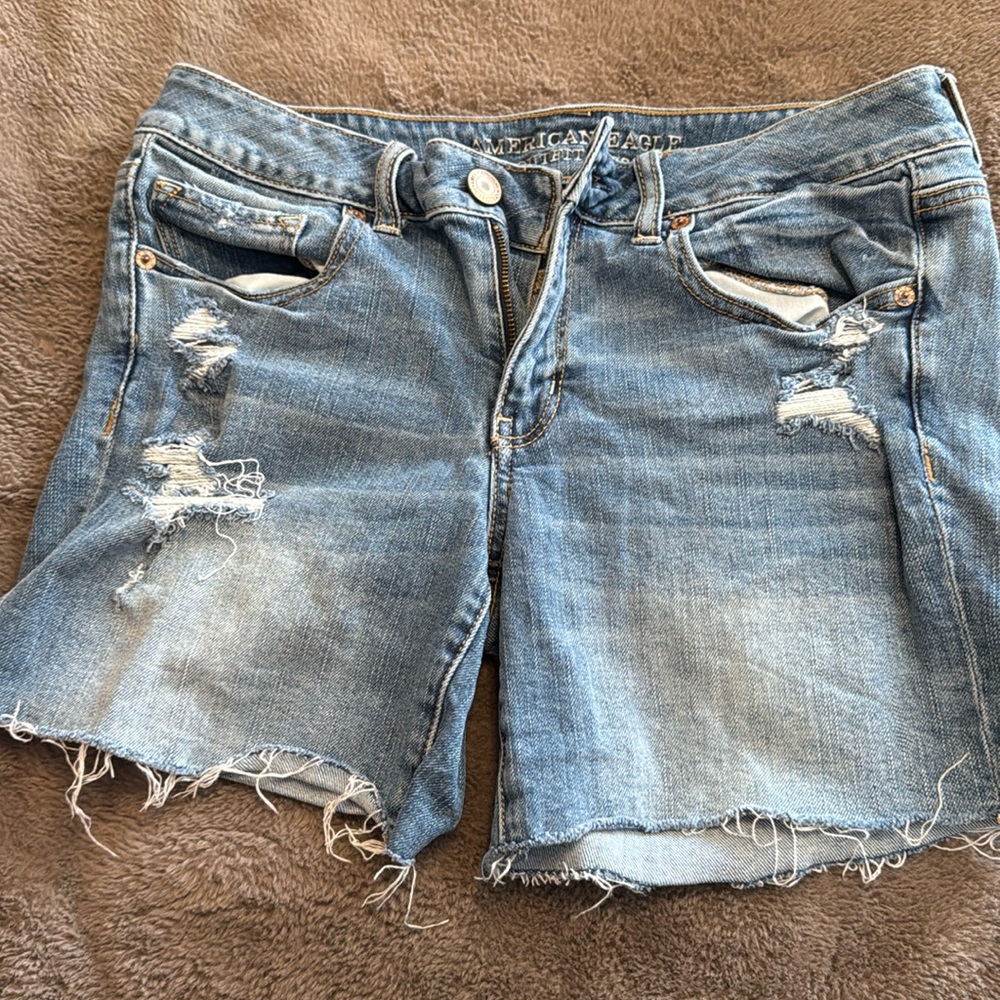 WMNS AMERICAN EAGLE outlet SIZE 10 Jean shorts stretch lightly worn